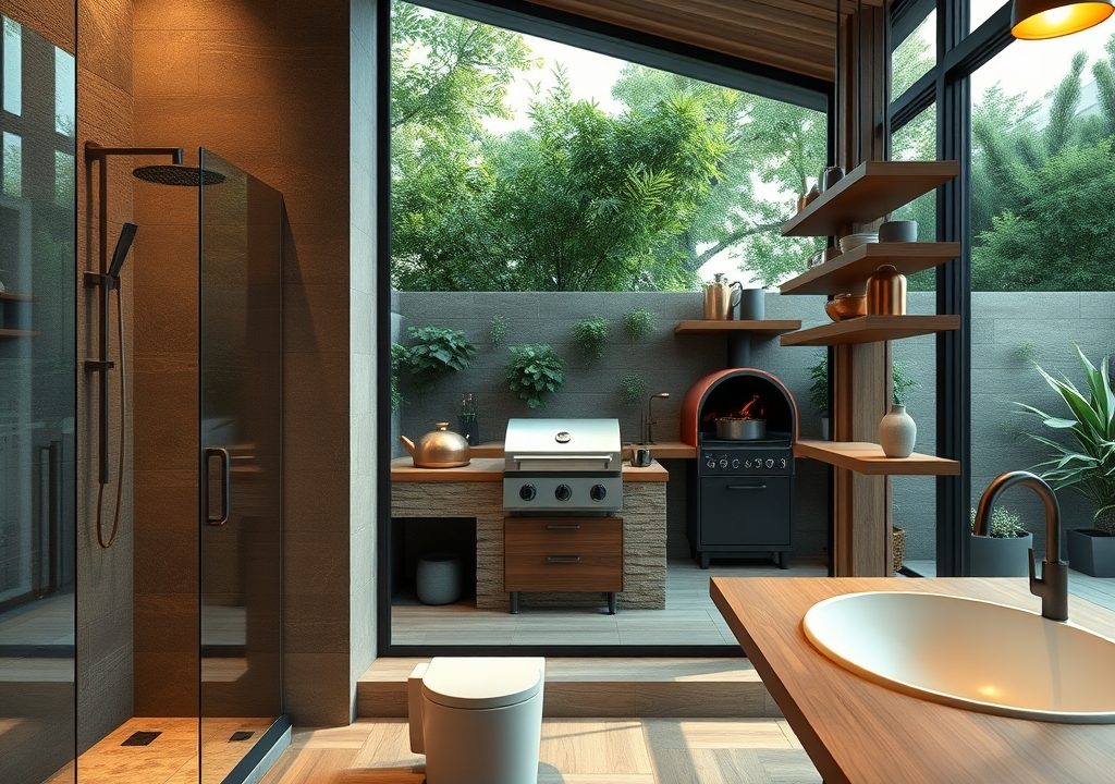 The Modern Home as a Sanctuary of Fluid Luxury: How Floating Shelves, Spa Bathrooms, and Outdoor Kitchens Craft a Seamless Living Experience