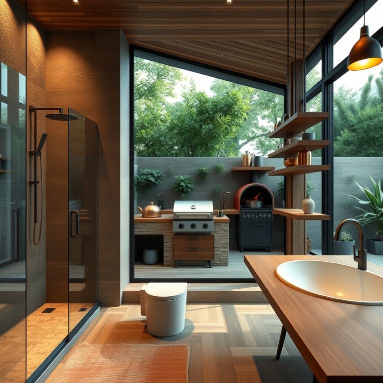 The Modern Home as a Sanctuary of Fluid Luxury: How Floating Shelves, Spa Bathrooms, and Outdoor Kitchens Craft a Seamless Living Experience