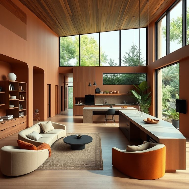 The Modern Home as a Sanctuary of Fluid Continuity: How Earthy Palettes, Curved Furniture, and Smart Innovation Craft a Living Space That Adapts and Endures