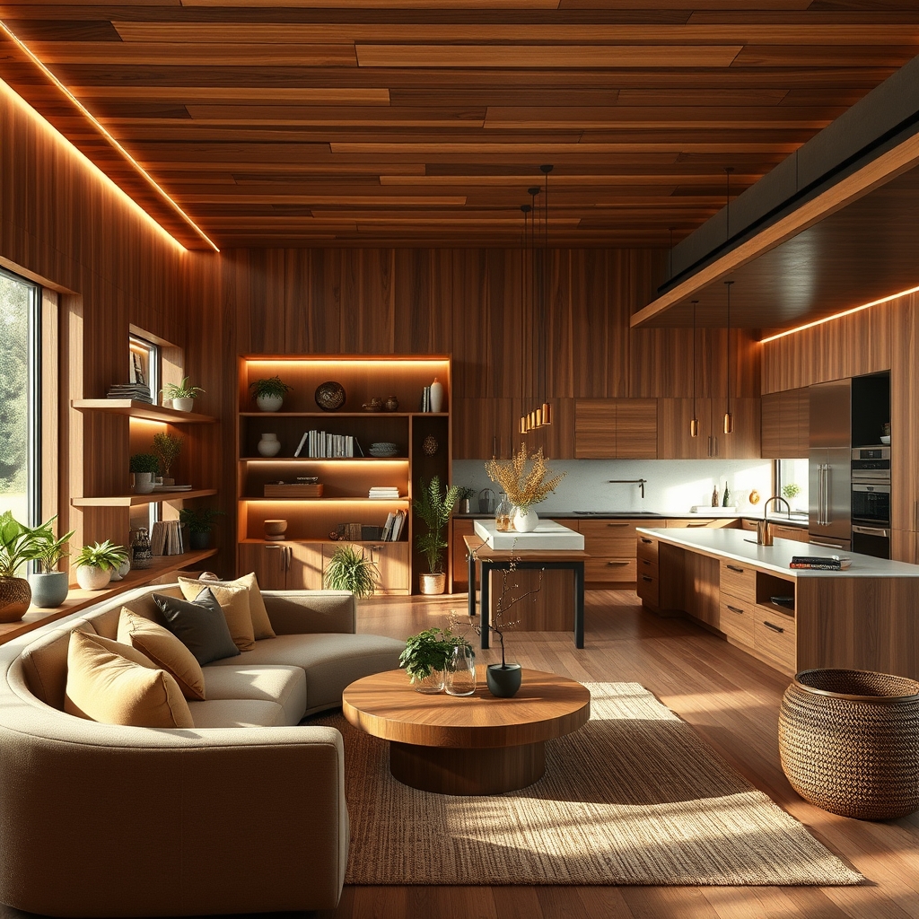 The Modern Home as a Tapestry of Timeless Innovation: How Mixed Wood Tones, Curved Furniture, and Smart Bidets Weave Functionality into Heritage