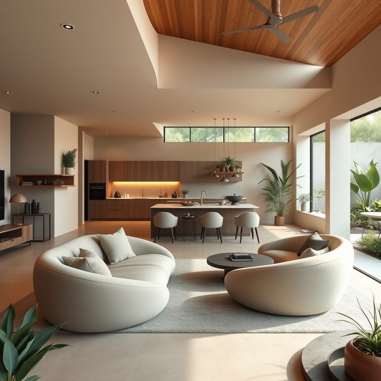 The Modern Home as a Sanctuary of Fluid Abundance: How Earthy Palettes, Curved Furniture, and Smart Innovation Craft a Life of Effortless Plenty