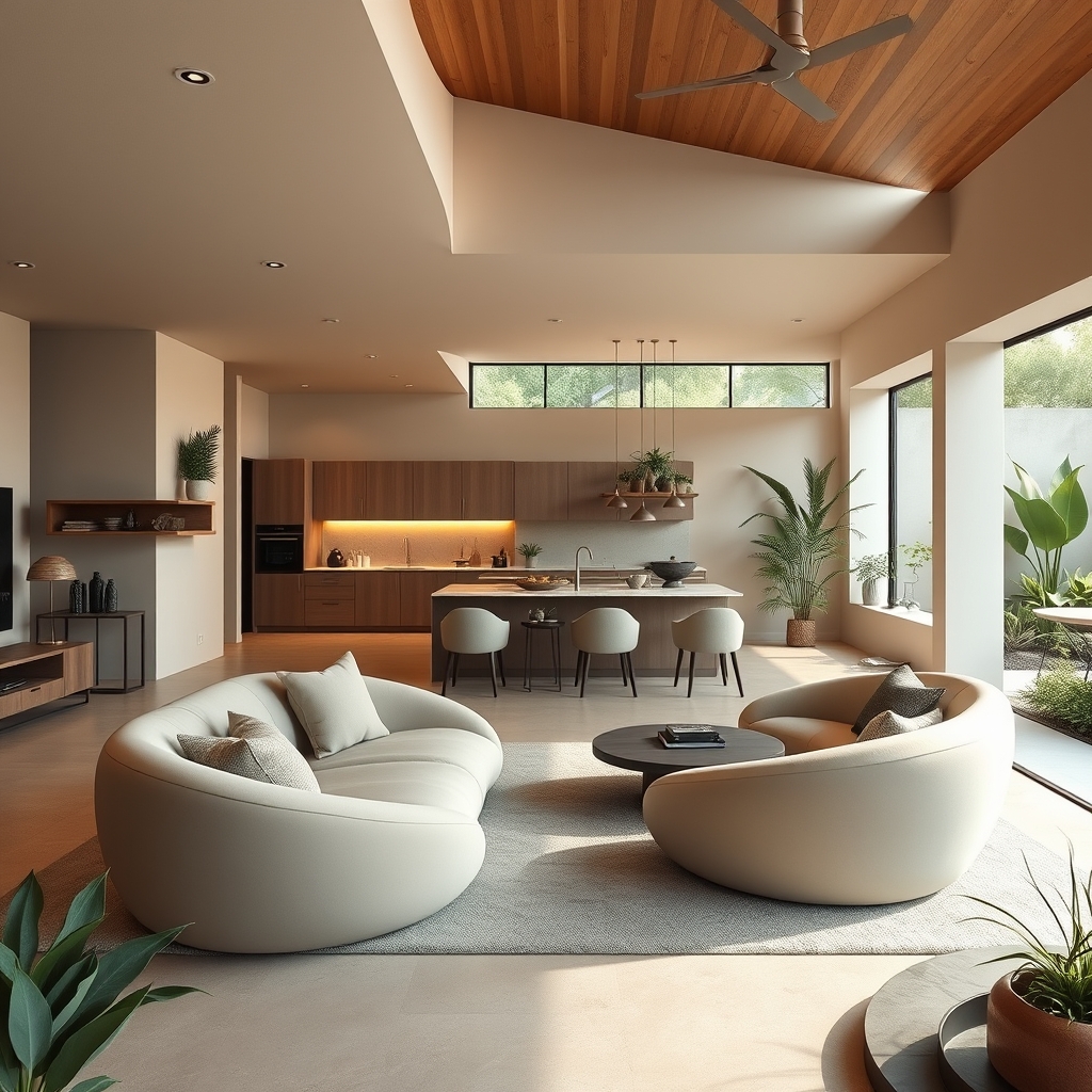 The Modern Home as a Sanctuary of Fluid Abundance: How Earthy Palettes, Curved Furniture, and Smart Innovation Craft a Life of Effortless Plenty