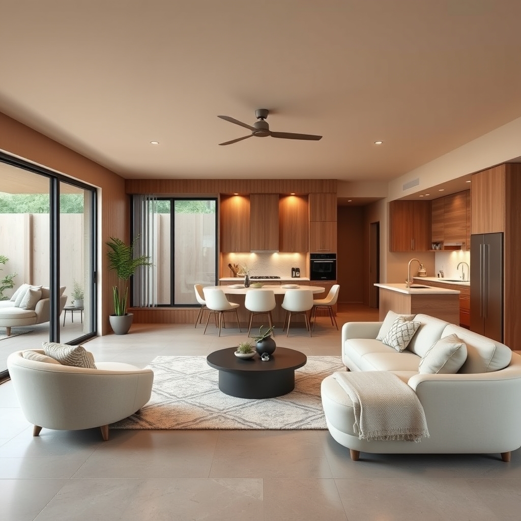 The Modern Home as a Sanctuary of Fluid Continuity: How Earthy Palettes, Curved Furniture, and Smart Innovation Craft a Living Space That Adapts and Endures