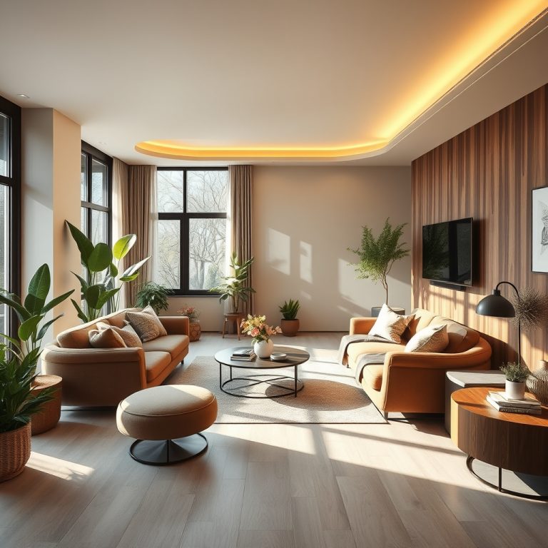 The Modern Home as a Sanctuary of Fluid Continuity: How Earthy Palettes, Curved Furniture, and Smart Innovation Craft a Living Space That Adapts and Endures