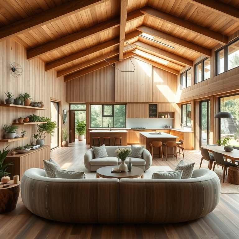 The Modern Home as a Sanctuary of Fluid Continuity: How Mixed Wood Tones, Curved Furniture, and Biophilic Design Craft a Living Space That Breathes With Nature