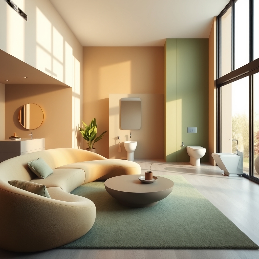The Modern Home as a Sanctuary of Fluid Serenity: How Earthy Palettes, Curved Furniture, and Smart Bidets Craft a Living Space That Whispers Calm
