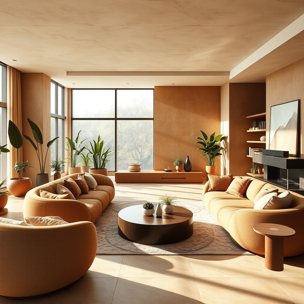 The Modern Home as a Sanctuary of Fluid Abundance: How Earthy Palettes, Curved Furniture, and Smart Innovation Craft a Life of Effortless Plenty