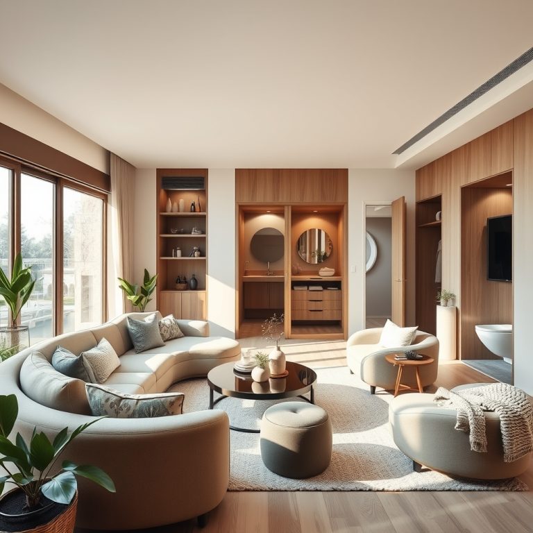 The Modern Home as a Sanctuary of Fluid Continuity: How Earthy Palettes, Curved Furniture, and Smart Innovation Craft a Living Space That Adapts and Endures