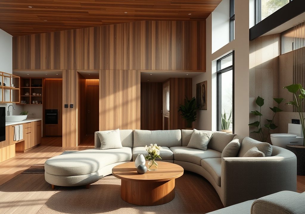 The Modern Home as a Sanctuary of Fluid Continuity: How Mixed Wood Tones, Curved Furniture, and Smart Bidets Craft a Living Space That Adapts and Endures