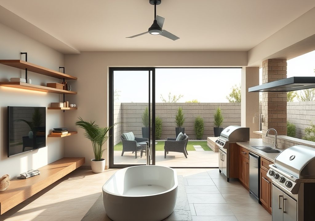 The Modern Home as a Sanctuary of Fluid Luxury: How Floating Shelves, Spa Bathrooms, and Outdoor Kitchens Craft a Seamless Living Experience