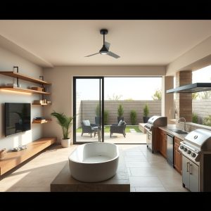 The Modern Home as a Sanctuary of Fluid Luxury: How Floating Shelves, Spa Bathrooms, and Outdoor Kitchens Craft a Seamless Living Experience