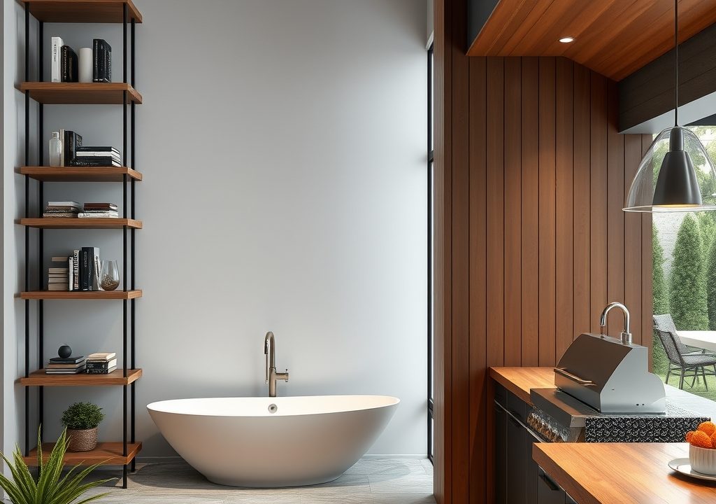 The Modern Home as a Sanctuary of Fluid Luxury: How Floating Shelves, Spa Bathrooms, and Outdoor Kitchens Craft a Seamless Living Experience