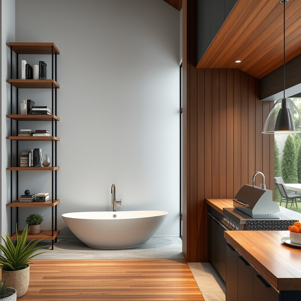 The Modern Home as a Sanctuary of Fluid Luxury: How Floating Shelves, Spa Bathrooms, and Outdoor Kitchens Craft a Seamless Living Experience