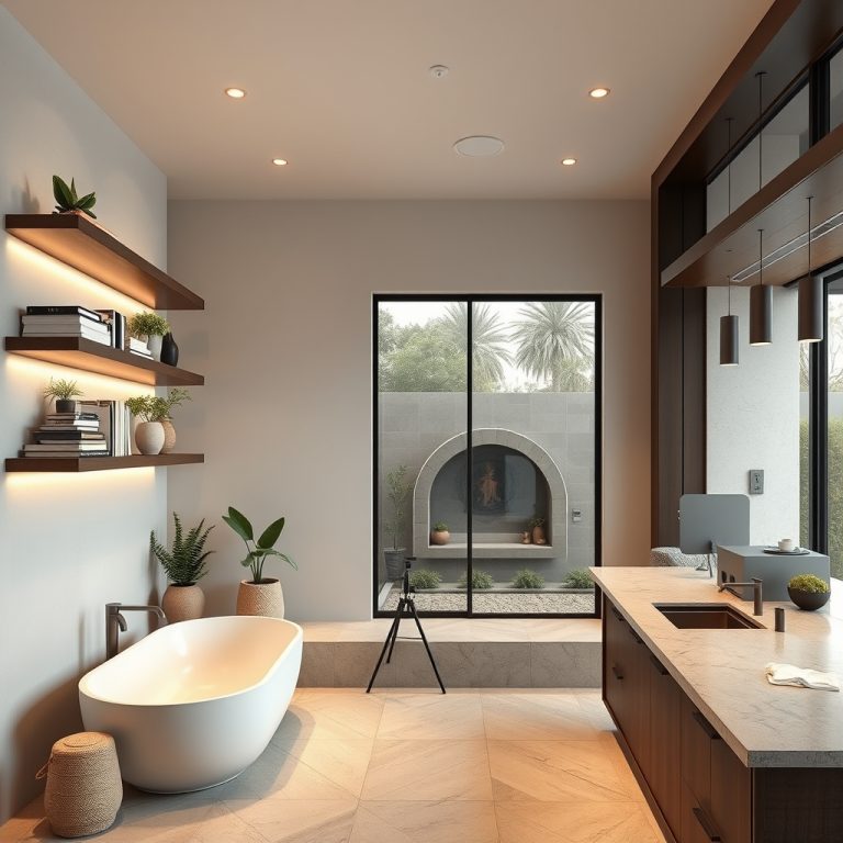The Modern Home as a Sanctuary of Fluid Luxury: How Floating Shelves, Spa Bathrooms, and Outdoor Kitchens Craft a Seamless Living Experience