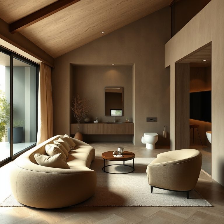 The Modern Home as a Sanctuary of Fluid Serenity: How Earthy Palettes, Curved Furniture, and Smart Bidets Craft a Living Space That Whispers Calm
